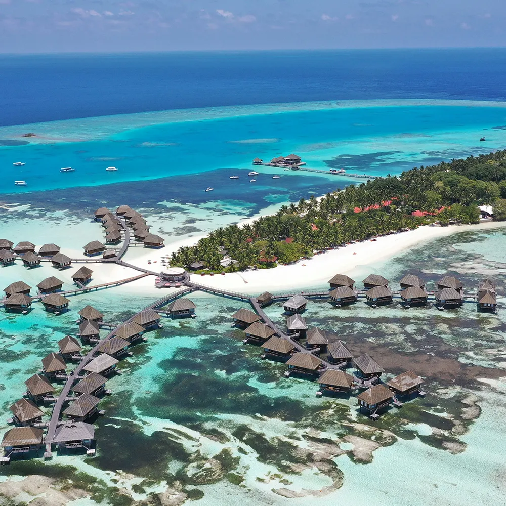 From Above Overwater Pools in the Maldives